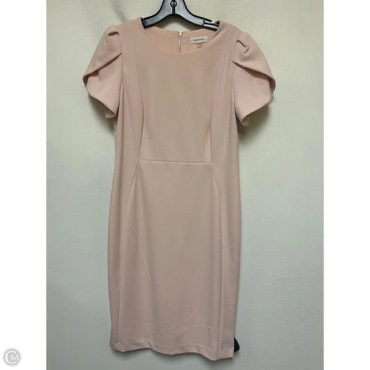 Dress Casual Midi By Calvin Klein In Pink, Size: L