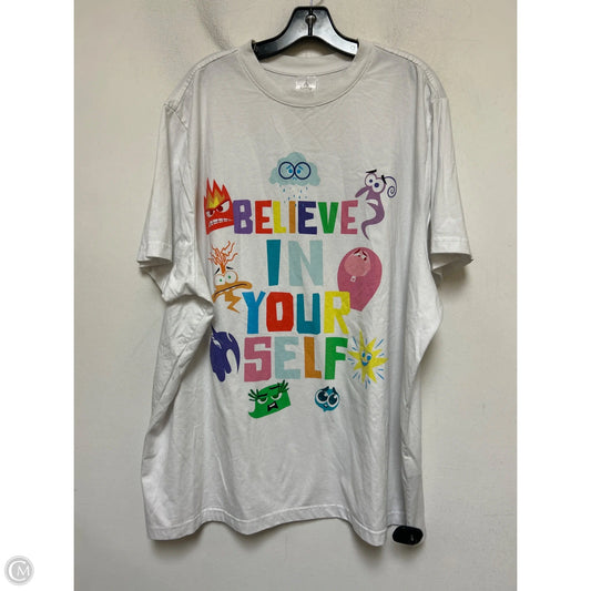 Top Short Sleeve Basic By Disney Store In White, Size: 3x