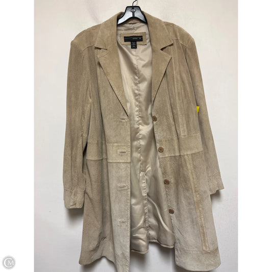 Coat Trench Coat By Venezia In Tan, Size: 3x