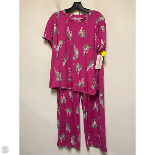 Pajamas 2pc By Joyspun In Animal Print, Size: L