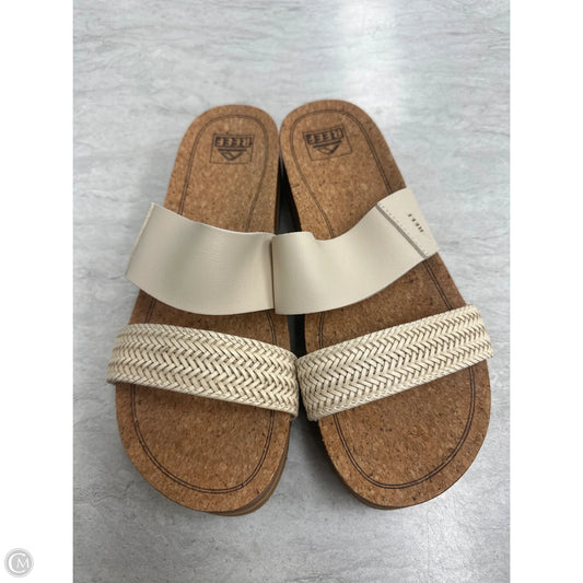 Sandals Heels Platform By Reef In Cream, Size: 9