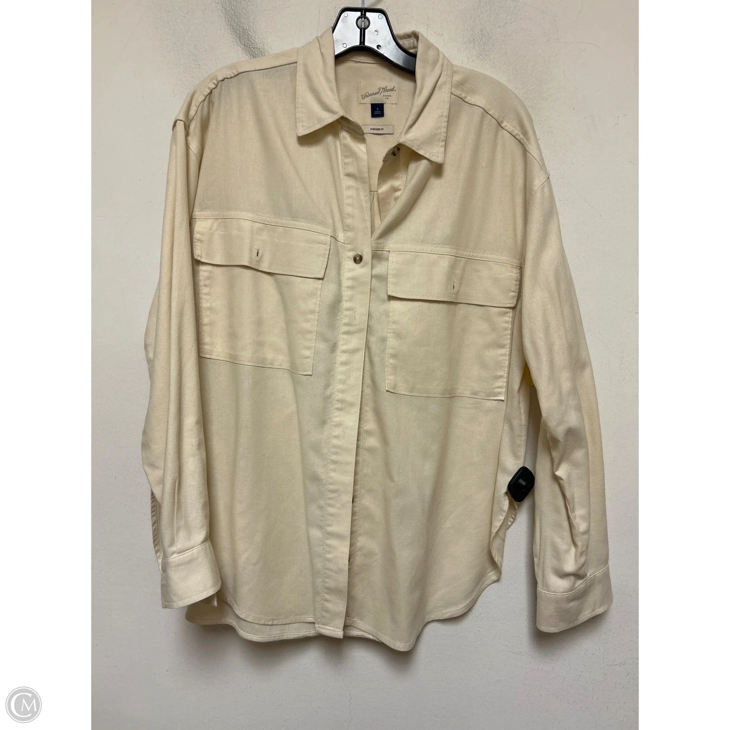 Top Long Sleeve By Universal Thread In Ivory, Size: S