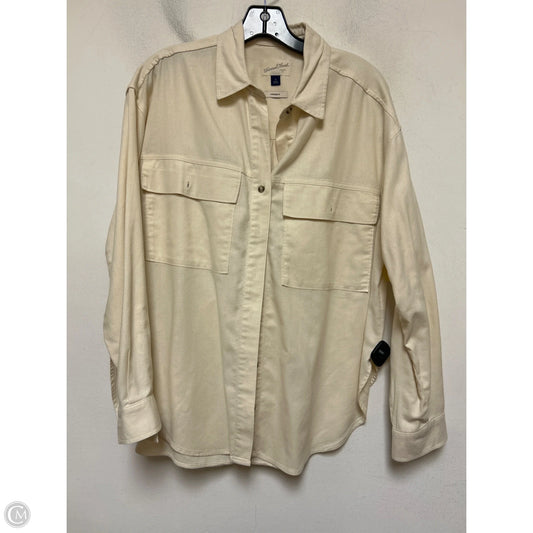 Top Long Sleeve By Universal Thread In Ivory, Size: S