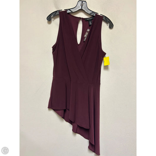 Tank Top By White House Black Market In Maroon, Size: S