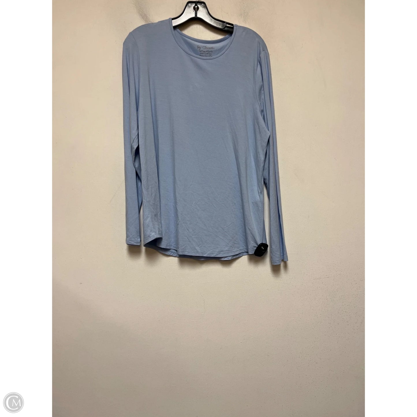 Top Long Sleeve Basic By Chicos In Blue, Size: L