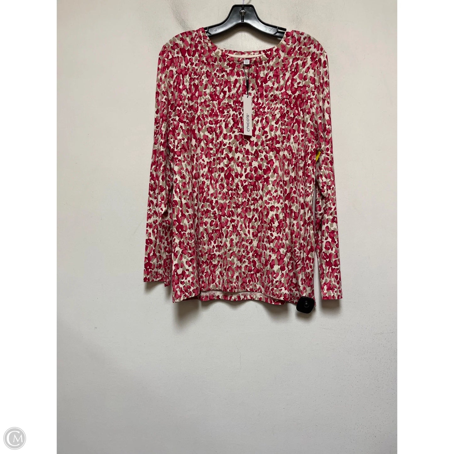 Top Long Sleeve Basic By Chicos In Pink & Tan, Size: L