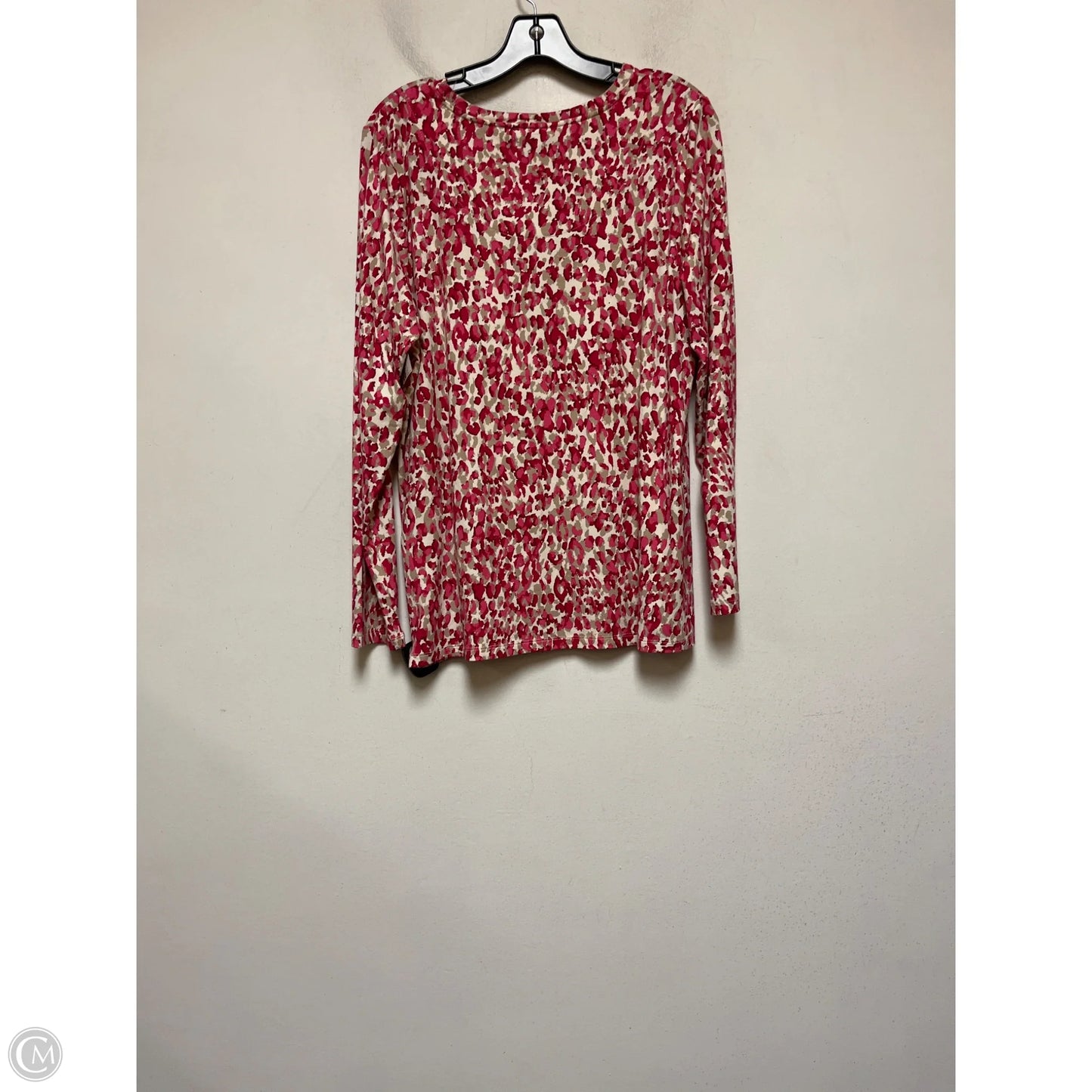 Top Long Sleeve Basic By Chicos In Pink & Tan, Size: L
