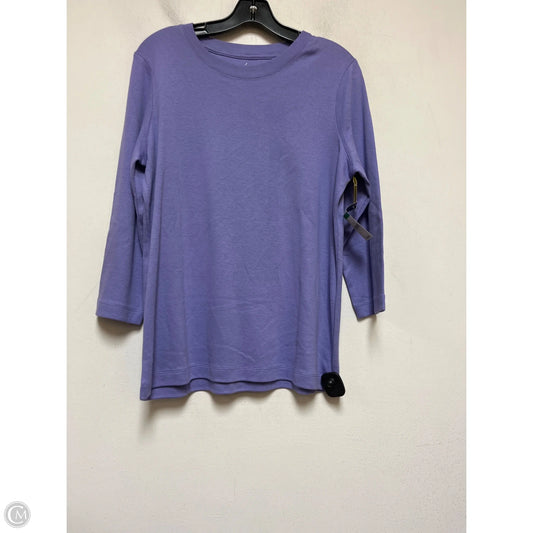 Top Long Sleeve Basic By Kim Rogers In Purple, Size: L