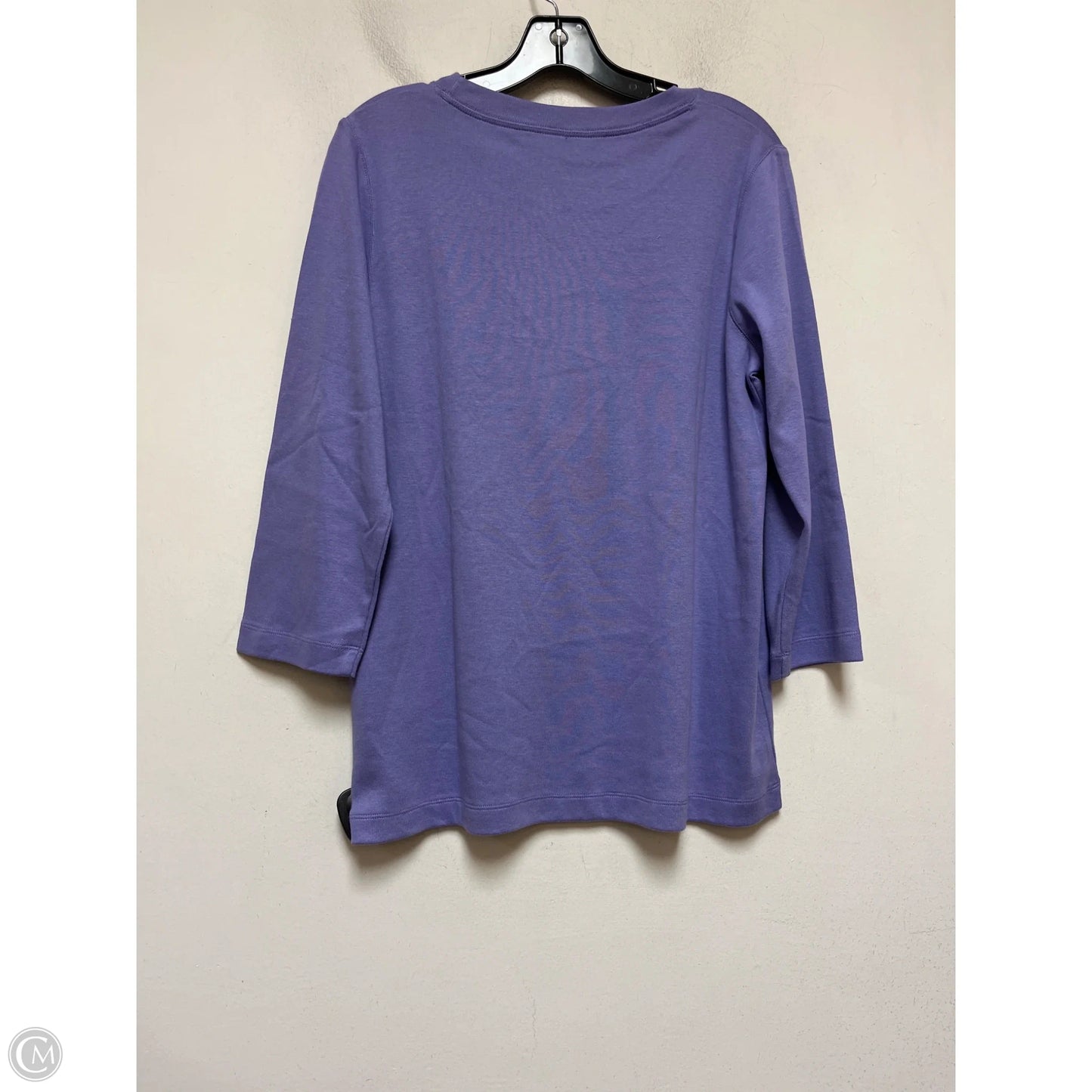 Top Long Sleeve Basic By Kim Rogers In Purple, Size: L