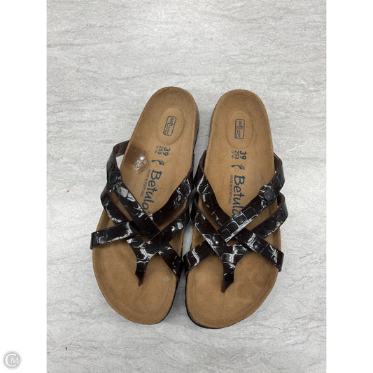Sandals Flats By Clothes Mentor In Black, Size: 8