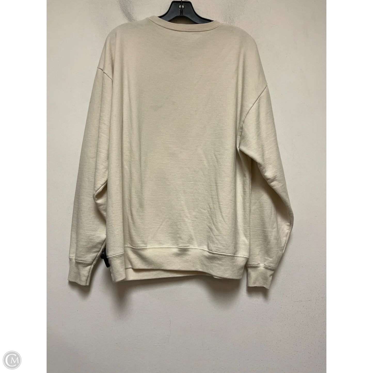 Sweatshirt Crewneck By Disney Store In Cream, Size: L