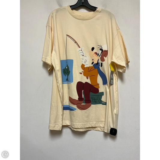 Top Short Sleeve By Disney Store In Yellow, Size: Xl