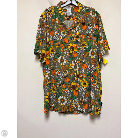 Top Short Sleeve By Disney Store In Green & Orange, Size: Xxl