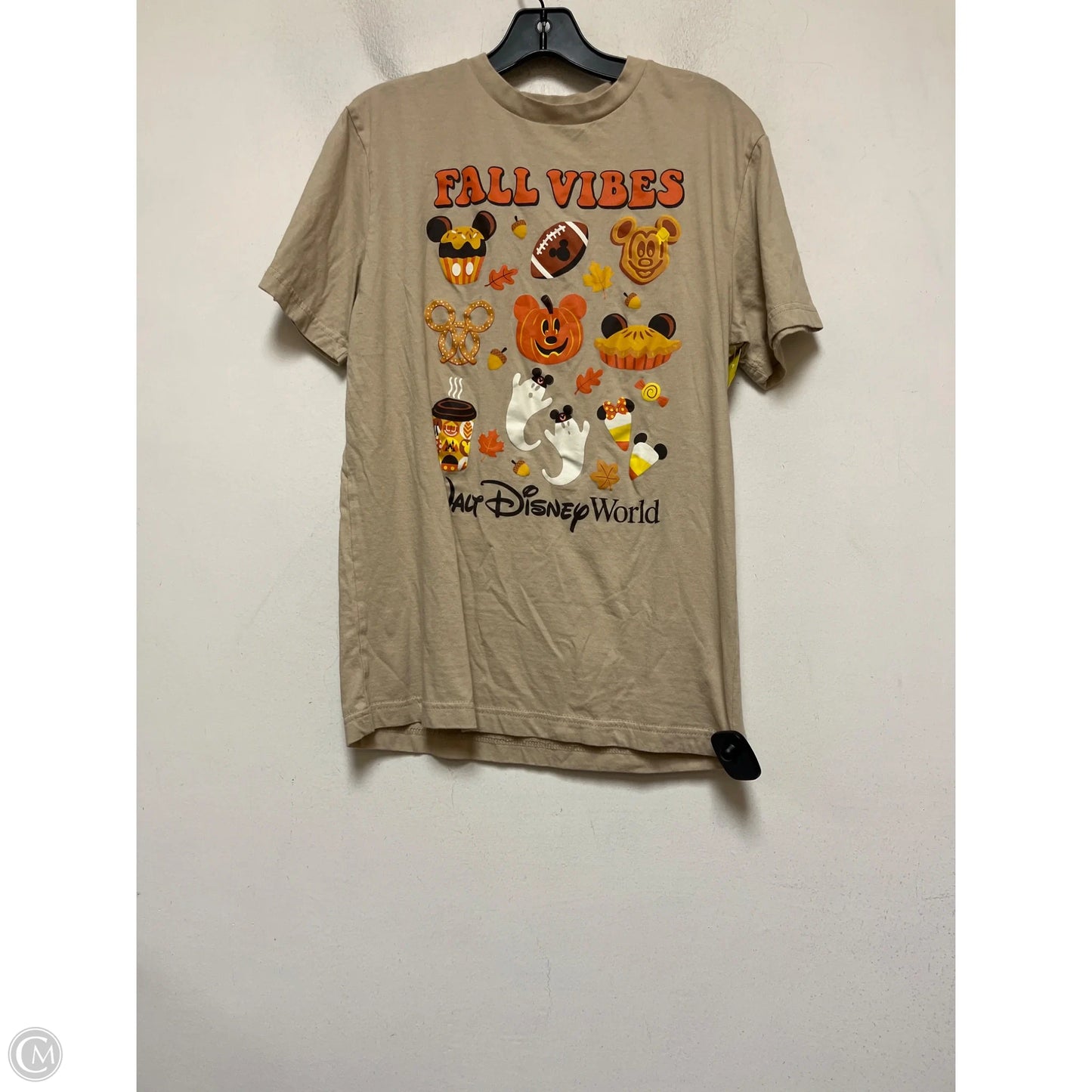Top Short Sleeve By Disney Store In Tan, Size: S