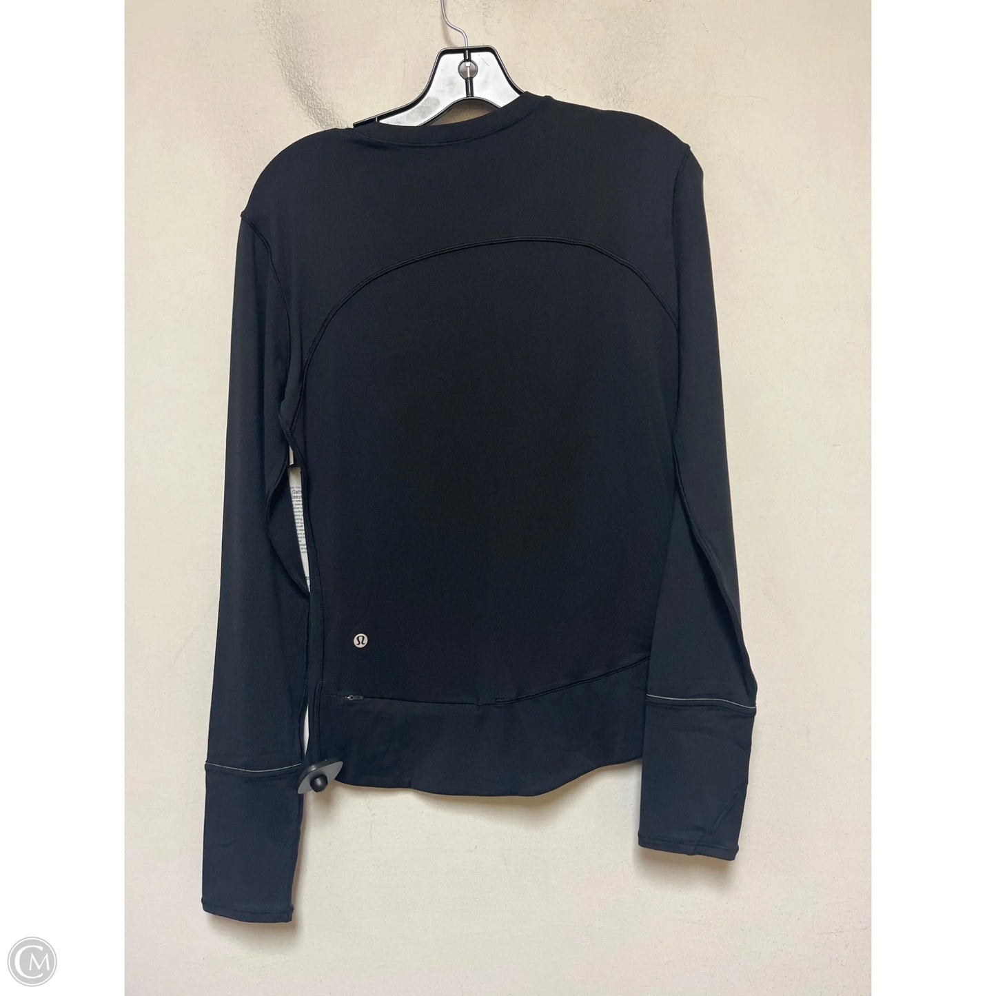 Athletic Top Long Sleeve Crewneck By Lululemon In Black, Size: M