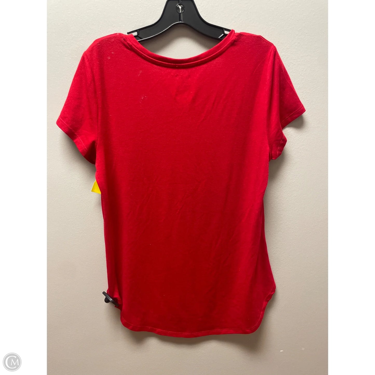 Top Short Sleeve Basic By Apt 9 In Red & Silver, Size: M