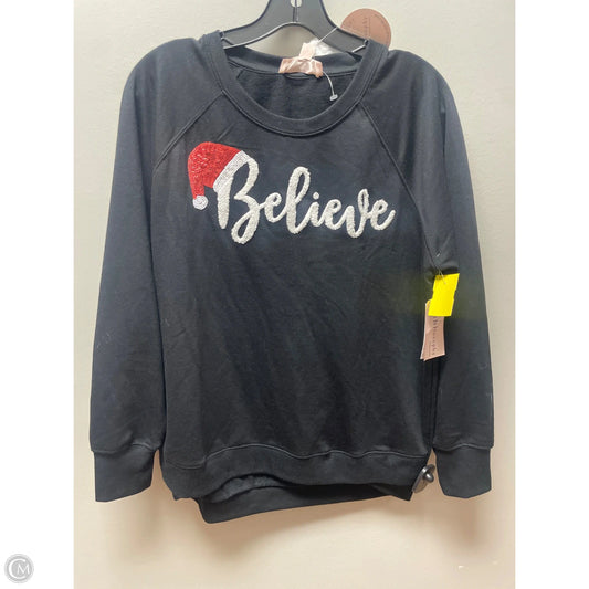 Top Long Sleeve Basic By Philosophy In Black & White, Size: M