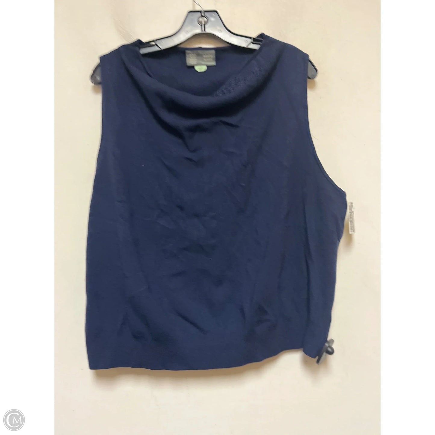 Top Sleeveless By Saturday/sunday In Navy, Size: 2x