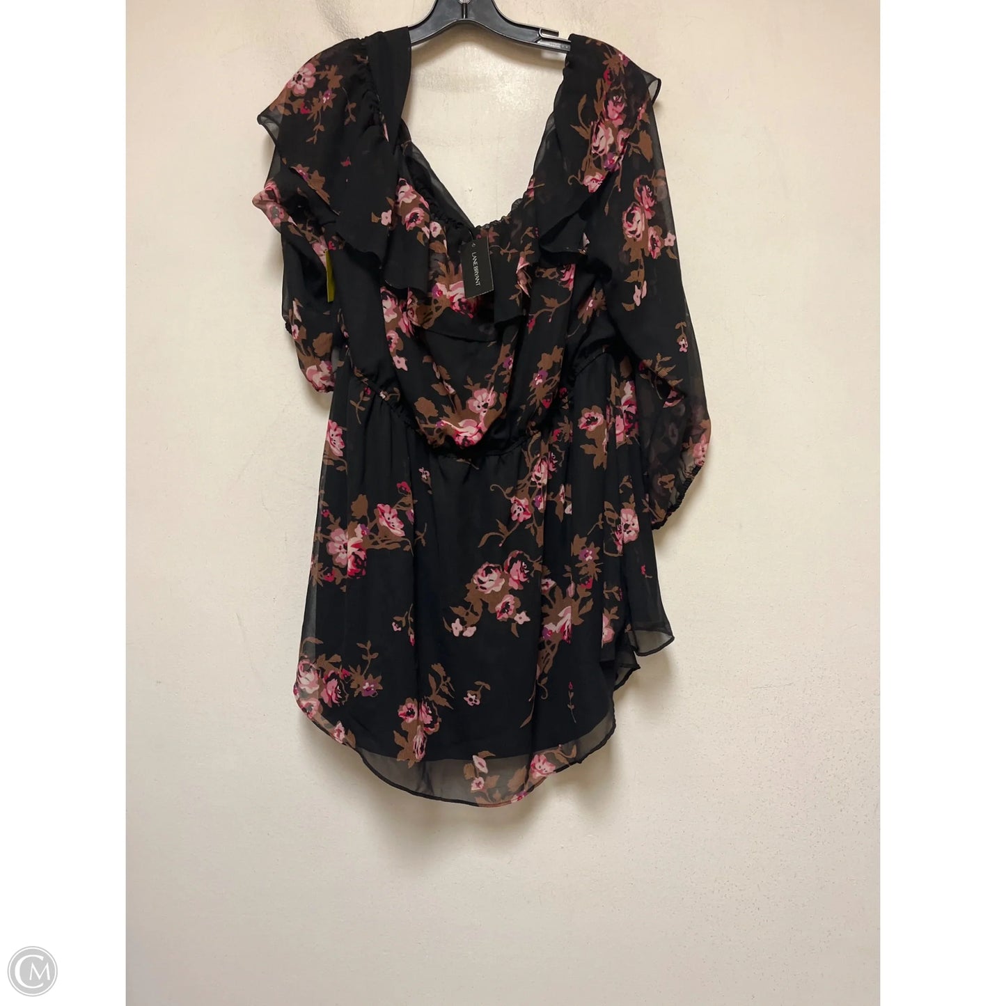 Top Long Sleeve By Lane Bryant In Black, Size: 3x