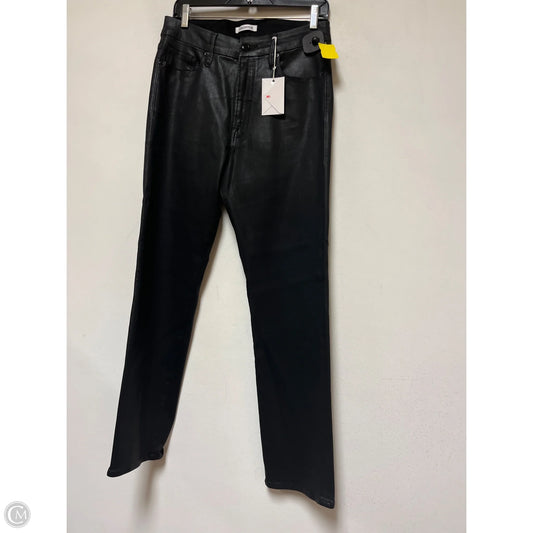 Jeans Straight By Good American In Black, Size: 12