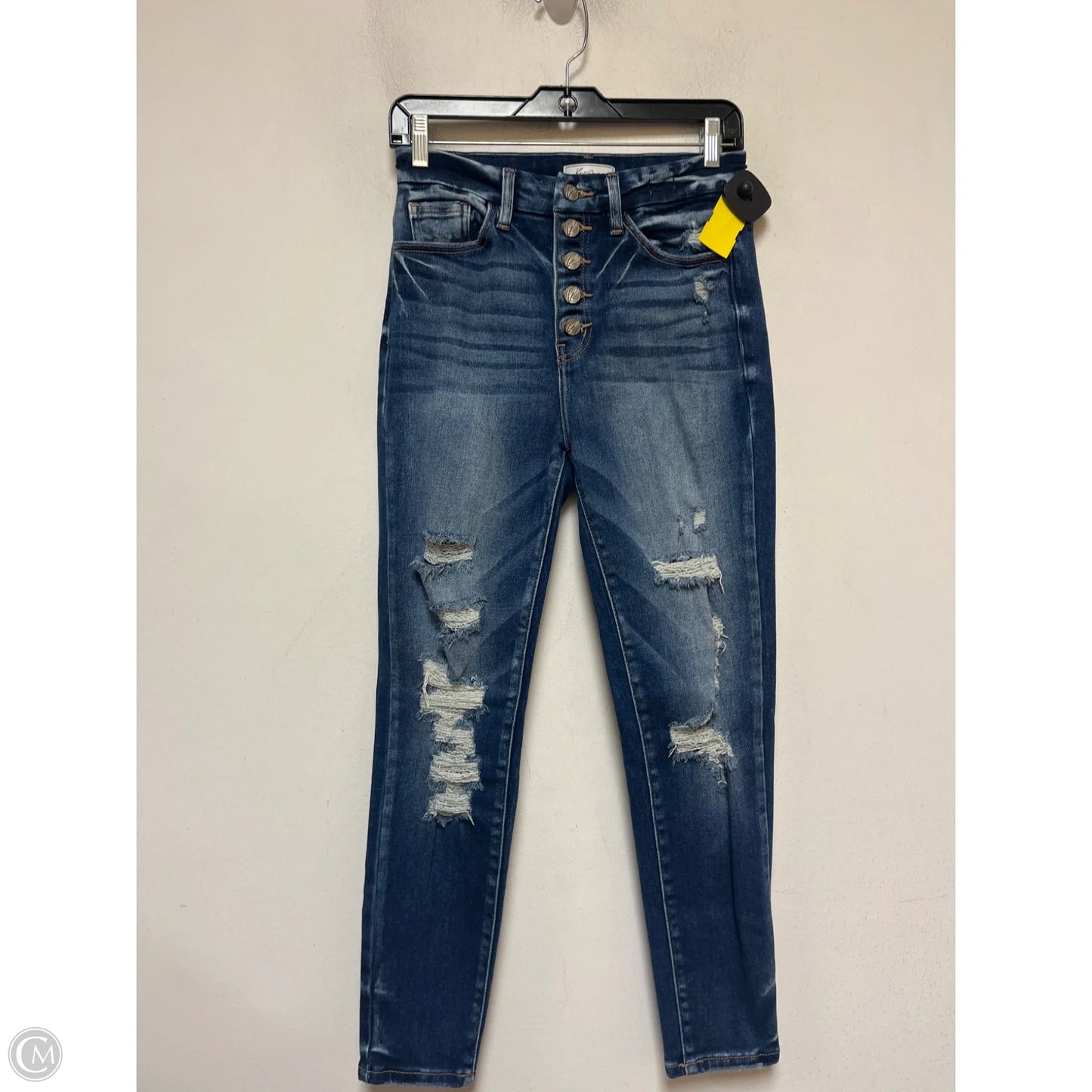 Jeans Skinny By Kancan In Blue Denim, Size: 4