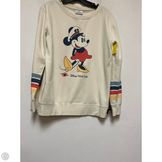 Sweatshirt Crewneck By Disney Store In Ivory, Size: Xl