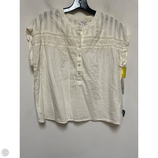 Top Sleeveless By Time And Tru In Cream, Size: M