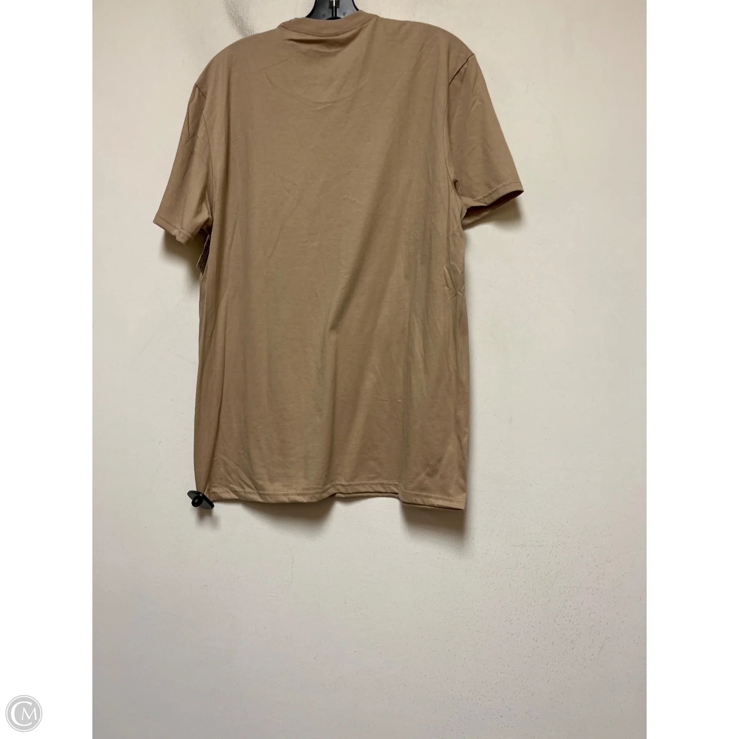 Top Short Sleeve Basic By Clothes Mentor In Tan, Size: L