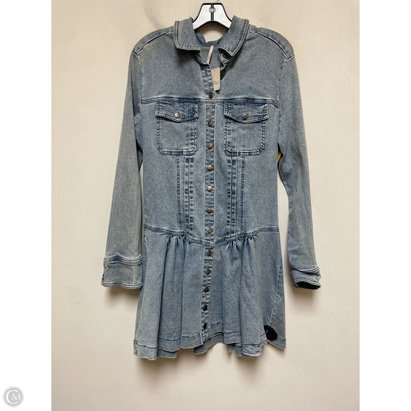 Dress Casual Short By Free People In Blue Denim, Size: M