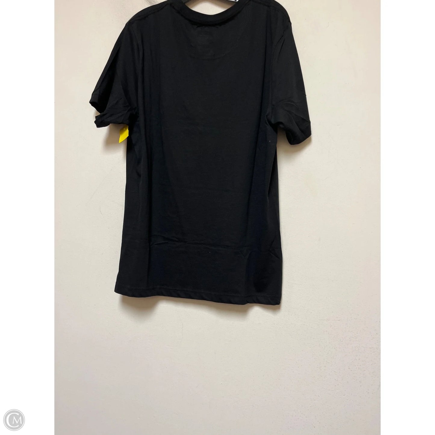 Top Short Sleeve Basic By Clothes Mentor In Black & Purple, Size: L