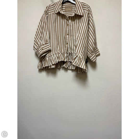 Top Short Sleeve By We The Free In Striped Pattern, Size: M
