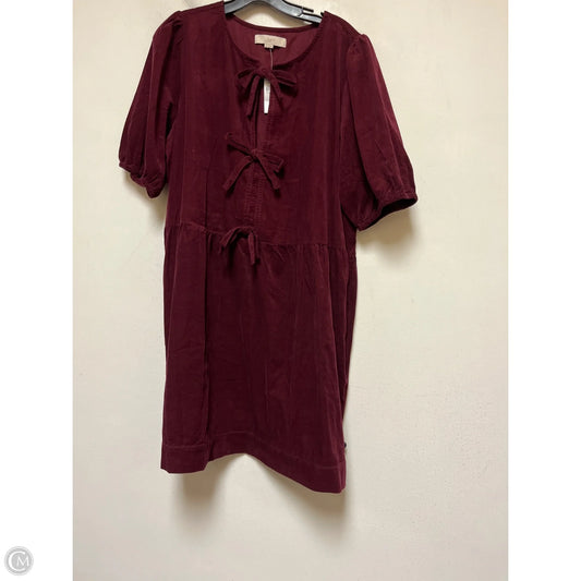 Dress Casual Short By Loft In Maroon, Size: Xl