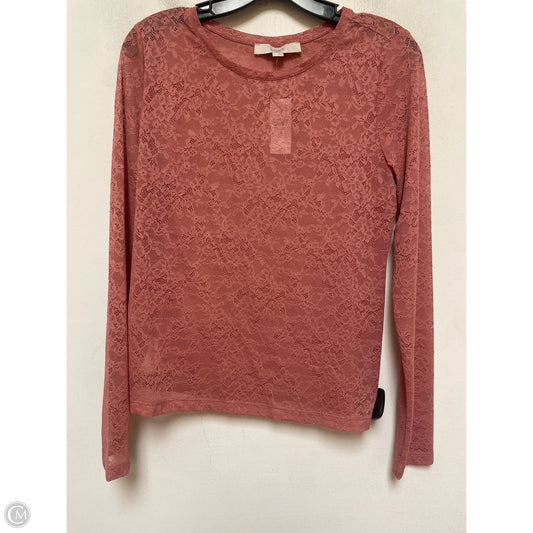Top Long Sleeve By Loft In Pink, Size: M