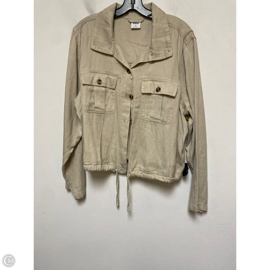 Top Long Sleeve By Sonoma In Tan, Size: Xl