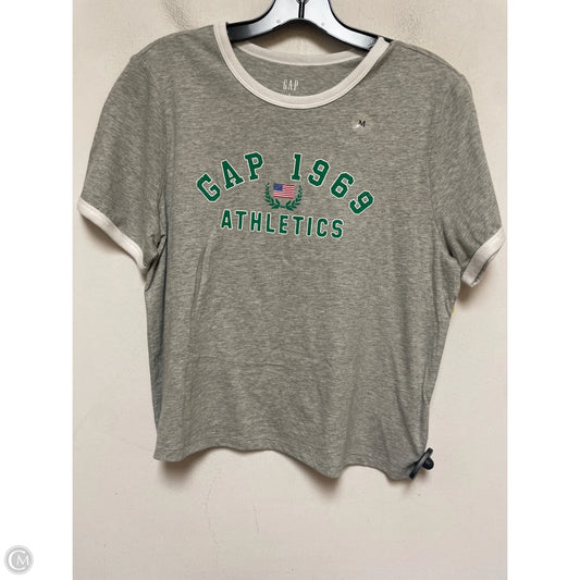 Top Short Sleeve Basic By Gap In Grey, Size: M