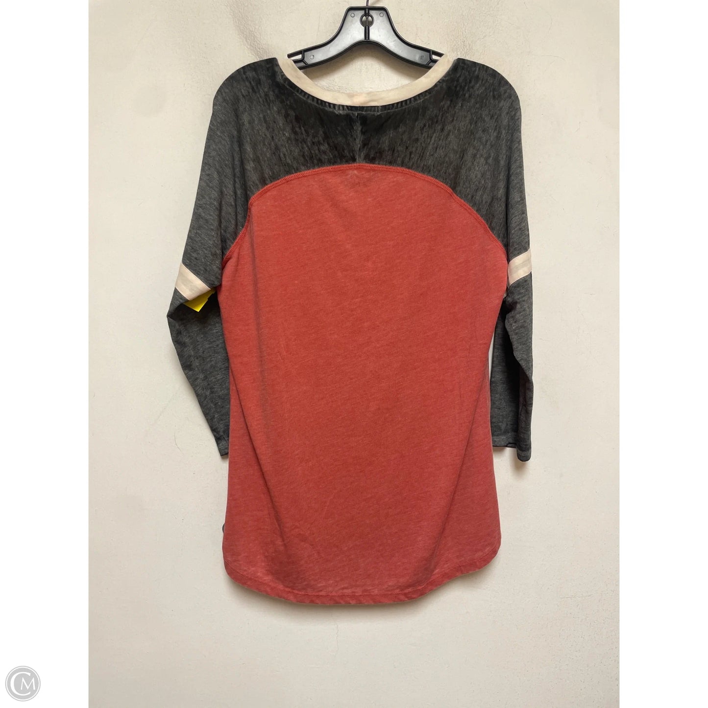 Top Long Sleeve Basic By Clothes Mentor In Black & Orange, Size: L
