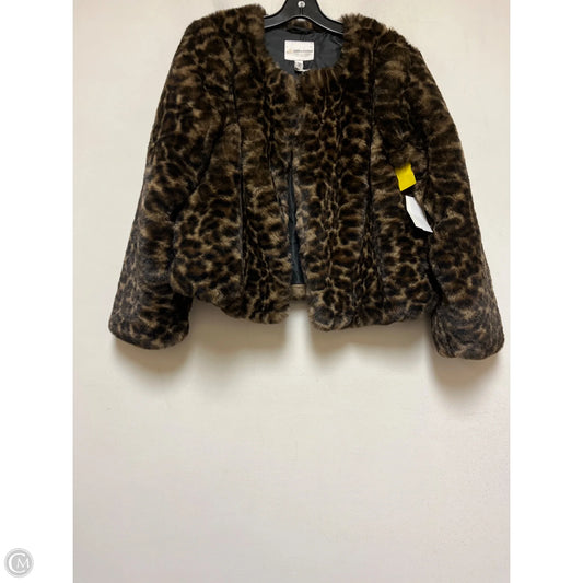Jacket Faux Fur & Sherpa By Jessica Simpson In Animal Print, Size: L