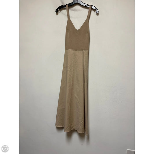 Dress Casual Midi By Ann Taylor In Tan, Size: M