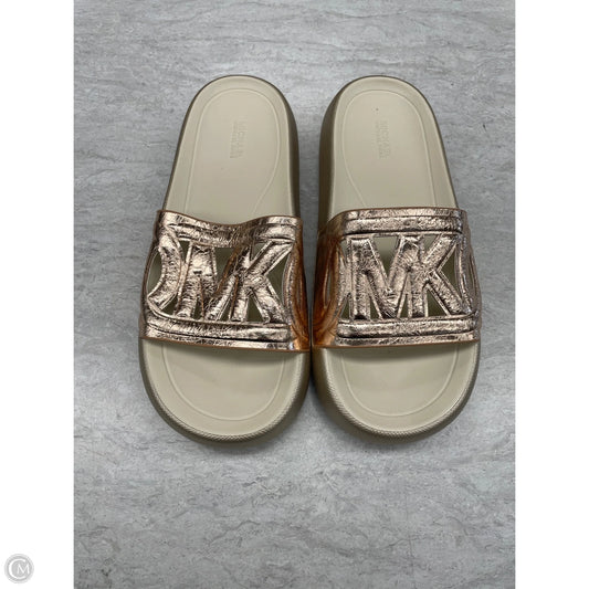 Sandals Flats By Michael By Michael Kors In Gold, Size: 9