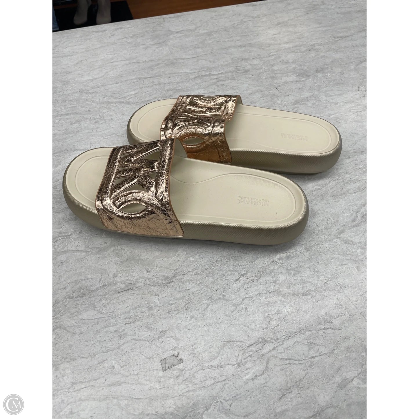 Sandals Flats By Michael By Michael Kors In Gold, Size: 9