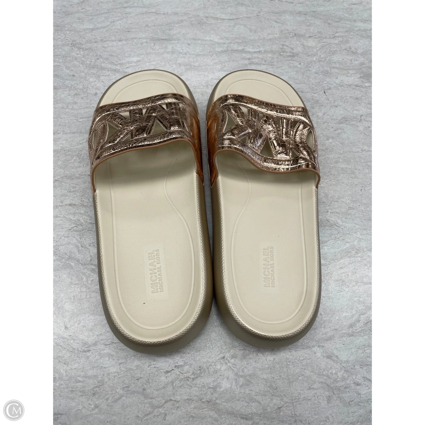 Sandals Flats By Michael By Michael Kors In Gold, Size: 9