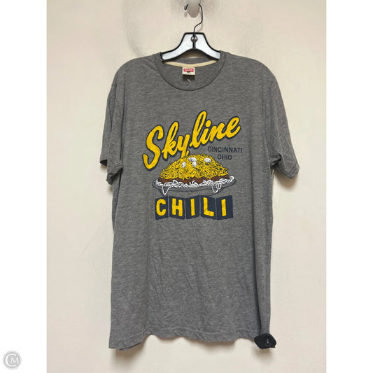 Top Short Sleeve Basic By Homage In Grey, Size: L