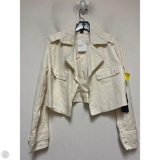 Jacket Denim By Forever 21 In Cream, Size: S