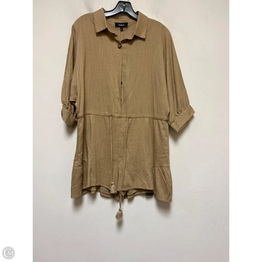 Romper By Aakaa In Tan, Size: S