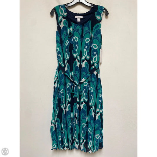 Dress Casual Midi By Liz Claiborne In Blue & Green, Size: S