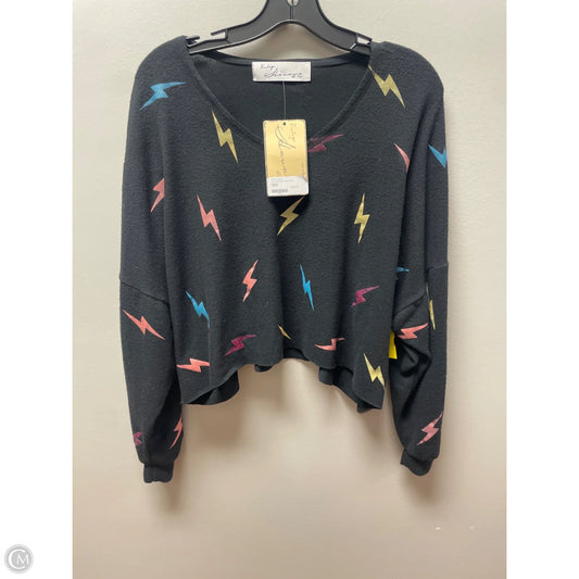 Top Long Sleeve By Vintage Havana In Black & Yellow, Size: M
