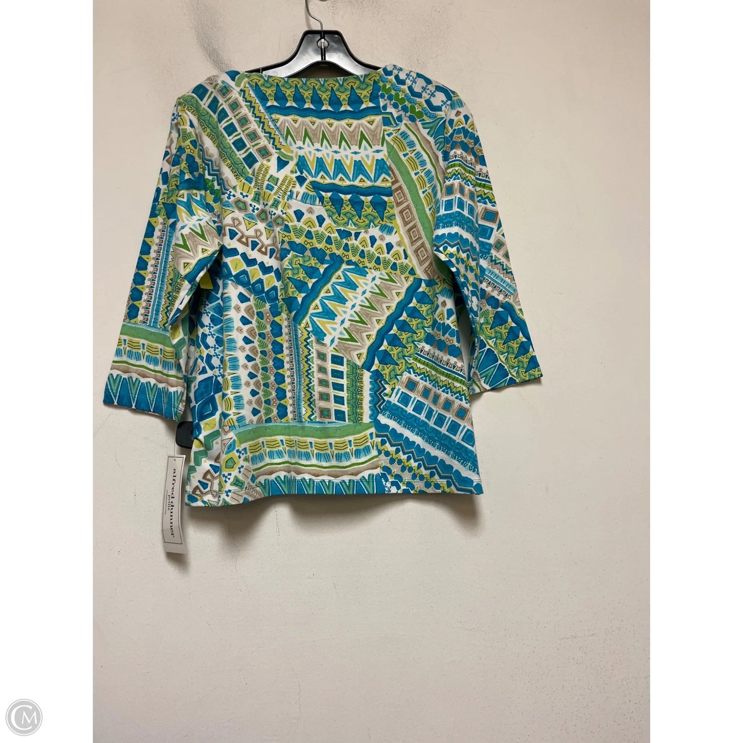 Top Long Sleeve By Alfred Dunner In Blue & Green, Size: Sp
