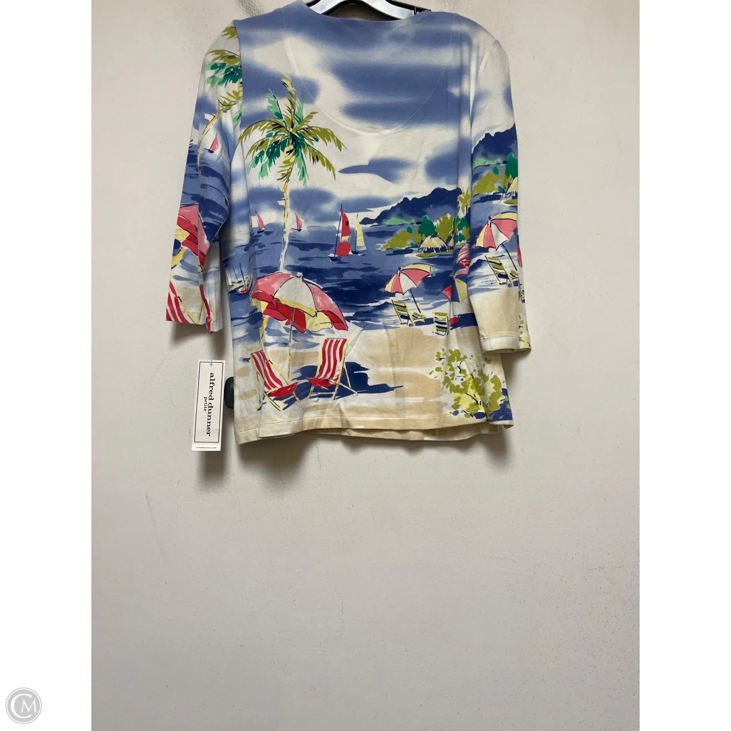 Top Long Sleeve By Alfred Dunner In Tropical Print, Size: Sp