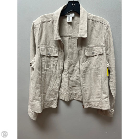 Jacket Shirt By Rachel Zoe In Tan, Size: M