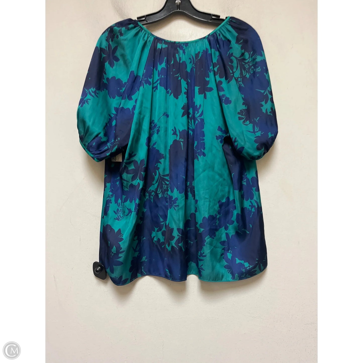 Top Short Sleeve By Nine West In Blue & Green, Size: L